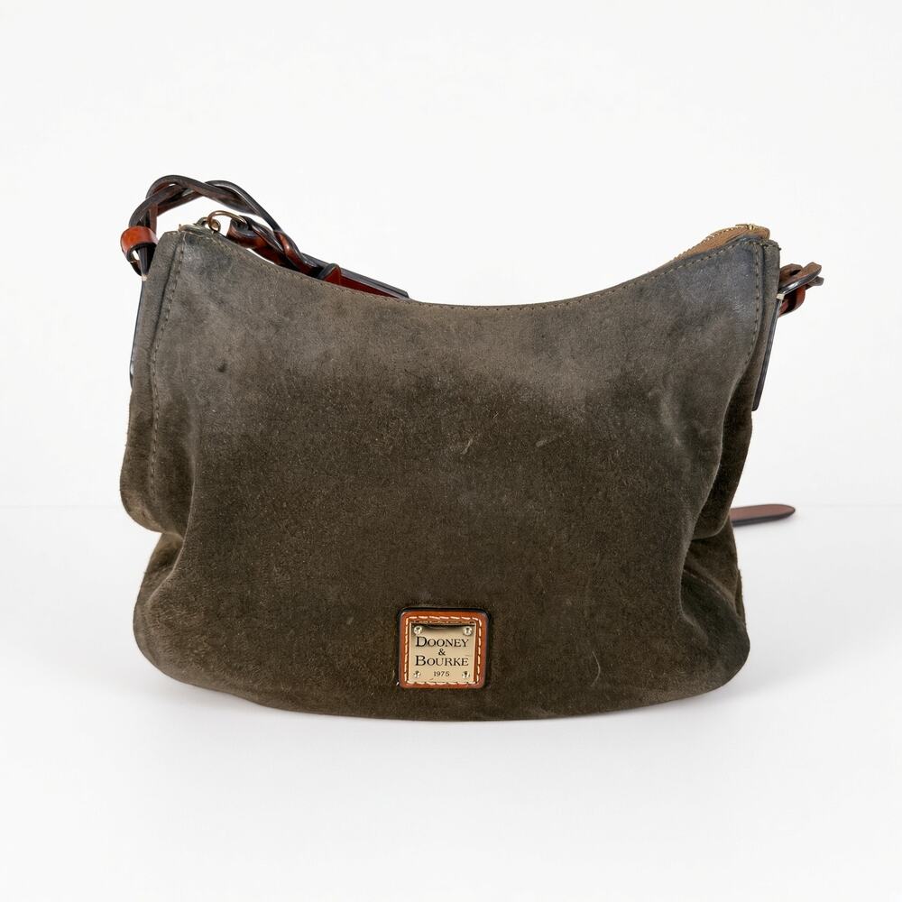 Dooney & Bourke Tracy Crossbody Bag Brown Leather Velour Dust Bag
